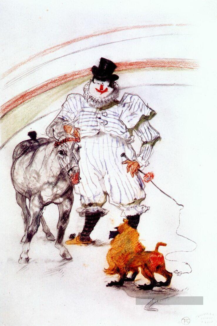 au cheval de cirque et au dressage de singes 1899 Toulouse Lautrec Henri de Peintures à l'huile